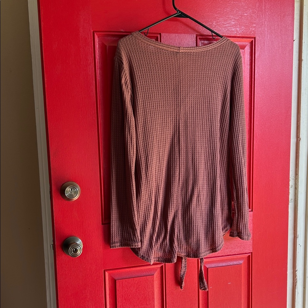 Women's Button Down Ribbed Shirt - Picture 5 of 6
